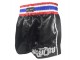 Boxsense Retro Muay Thai shorts - Thaiboxhosen für Kinder : BXSRTO-001-Schwarz